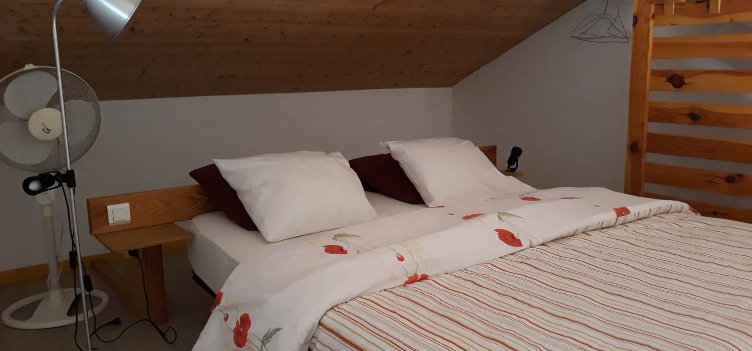 chambre parentale en mezzanine, lit double 160*200