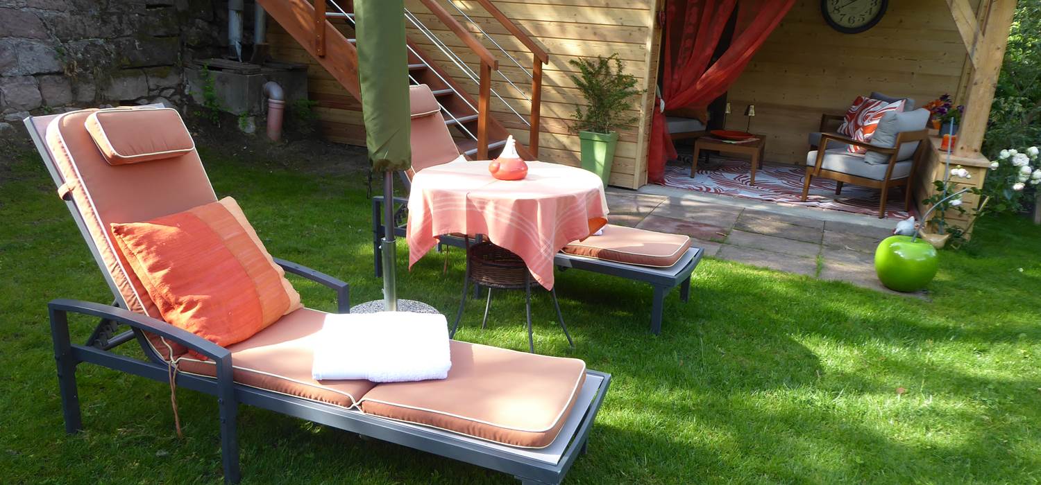 petit coin jardin du gite Le Cerisier
