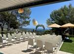 Terrasse aménagée lors d'un mariage