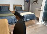 Chambre bleue lits séparés