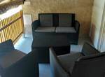 Terrasse privative avec coin plancha