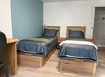Chambre bleue lits séparés