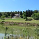 Les bois de Saint-Auvent, vue de l'étang