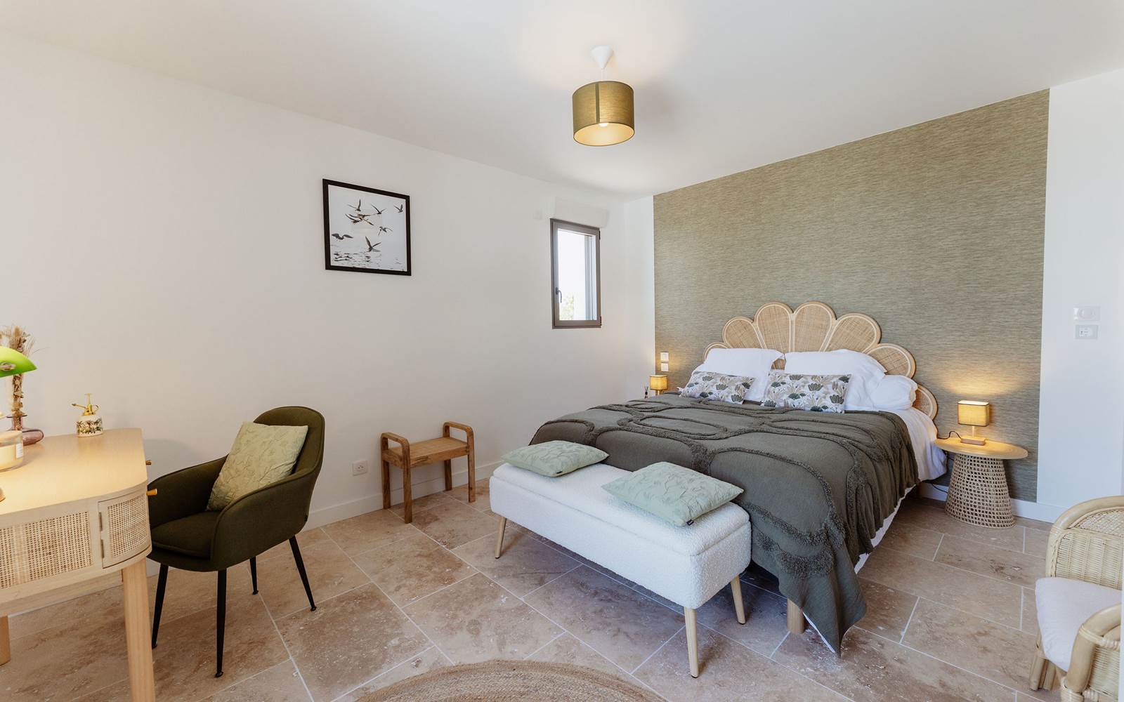 chambre olive lit double XO 17