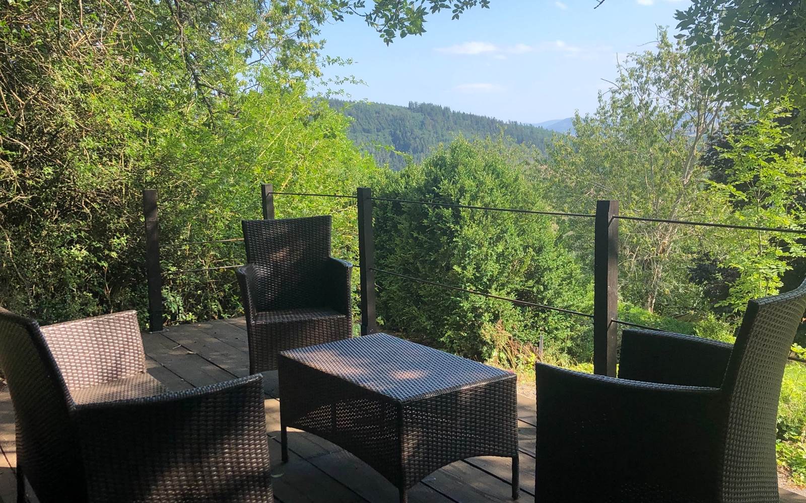 La terrasse bois ombragée toute la journée