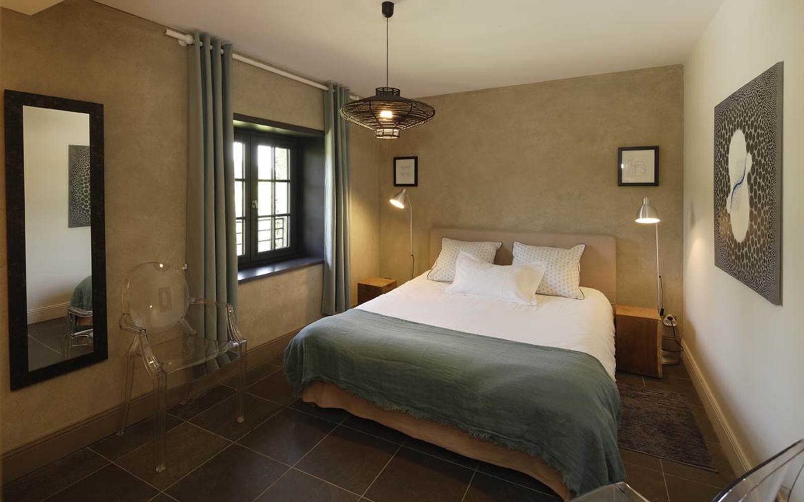 La chambre bleue à l'Oustal (lit 160)