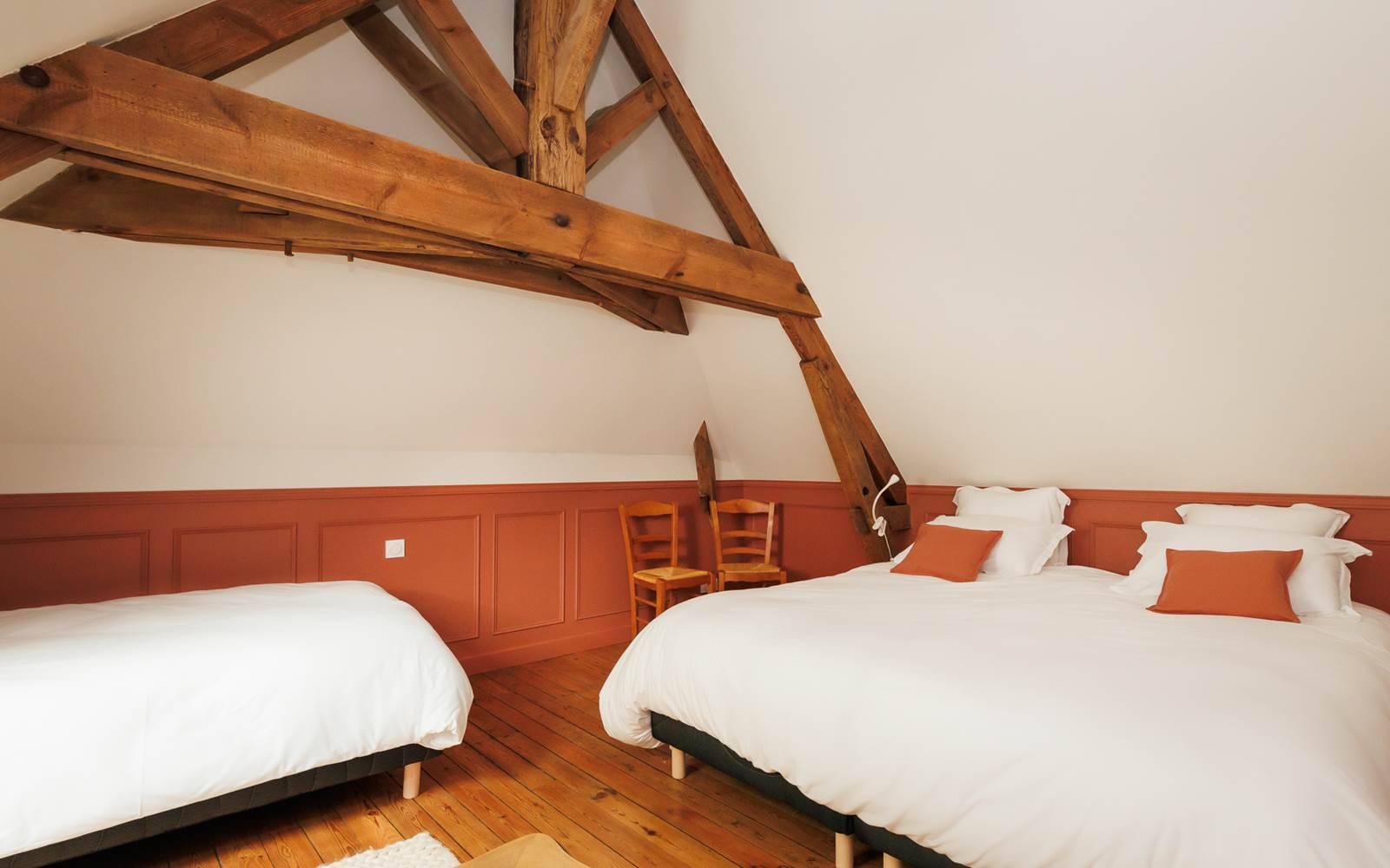 Chambre terracotta gite de charme Le Quatre feuilles proche Puy du Fou