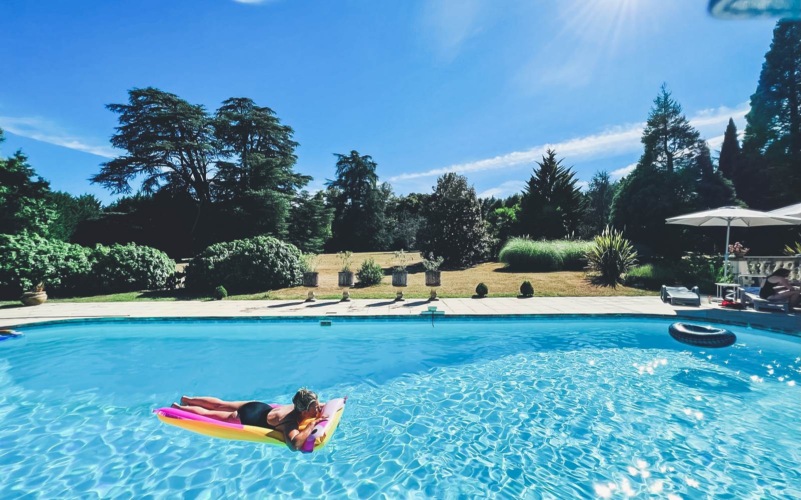 Cèdres et piscine