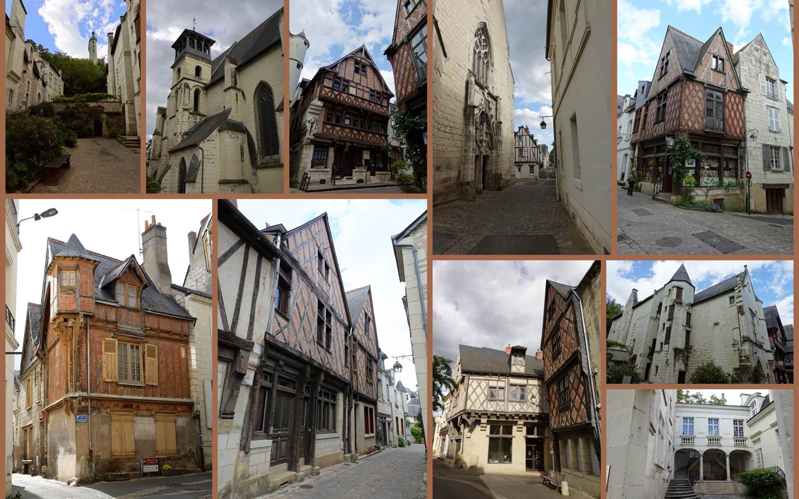 Vue des maisons de Chinon