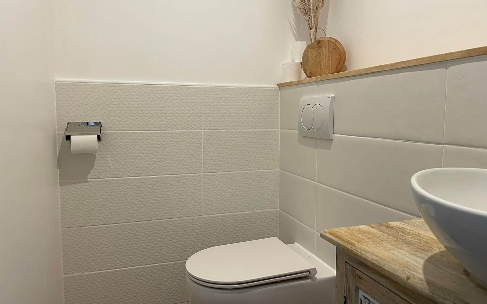 Photo de la salle de bain de la Chambre Ile de Ré - Chambres d'hôtes La Grange Richard à Dinsac