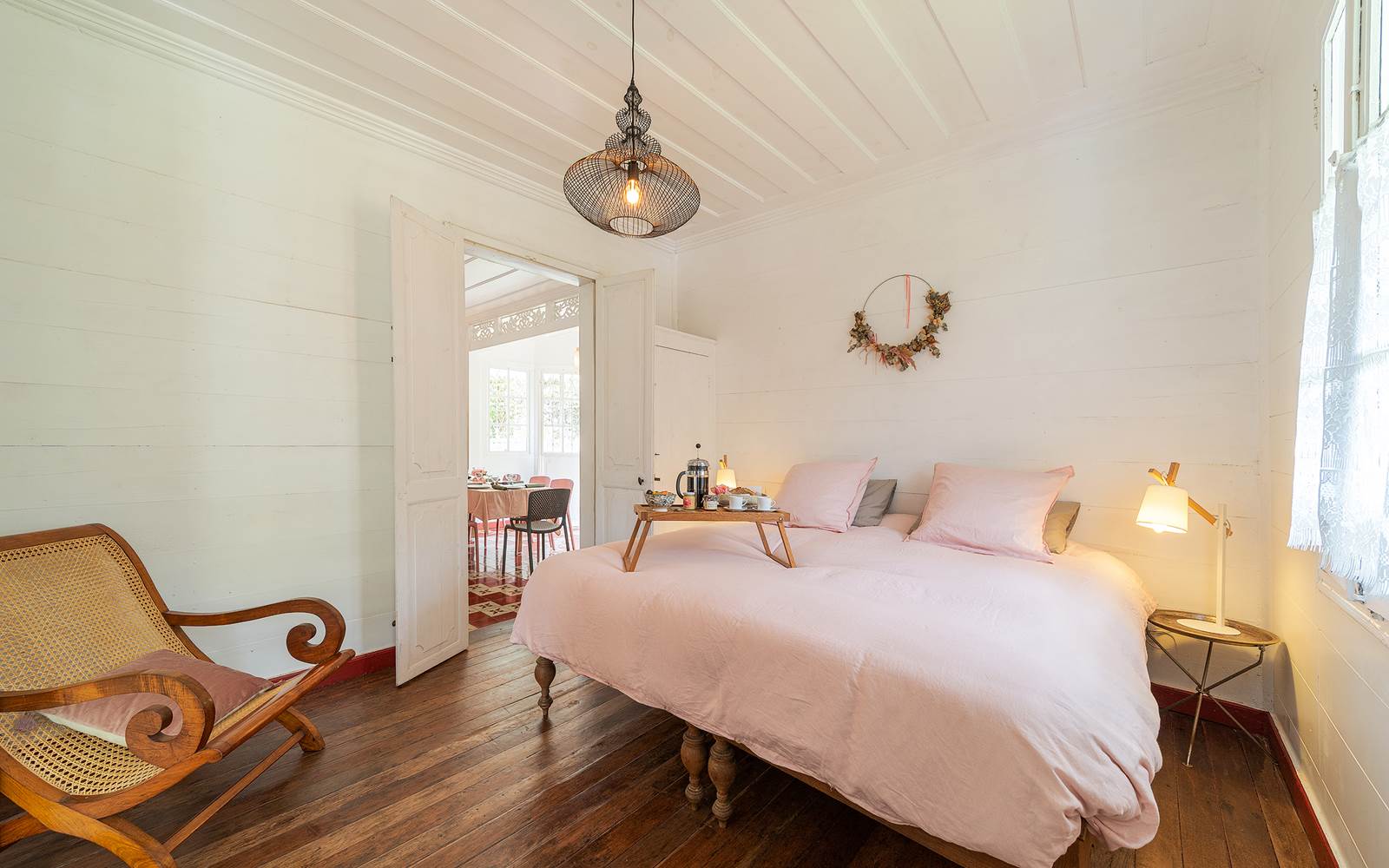 Chambre double rose
