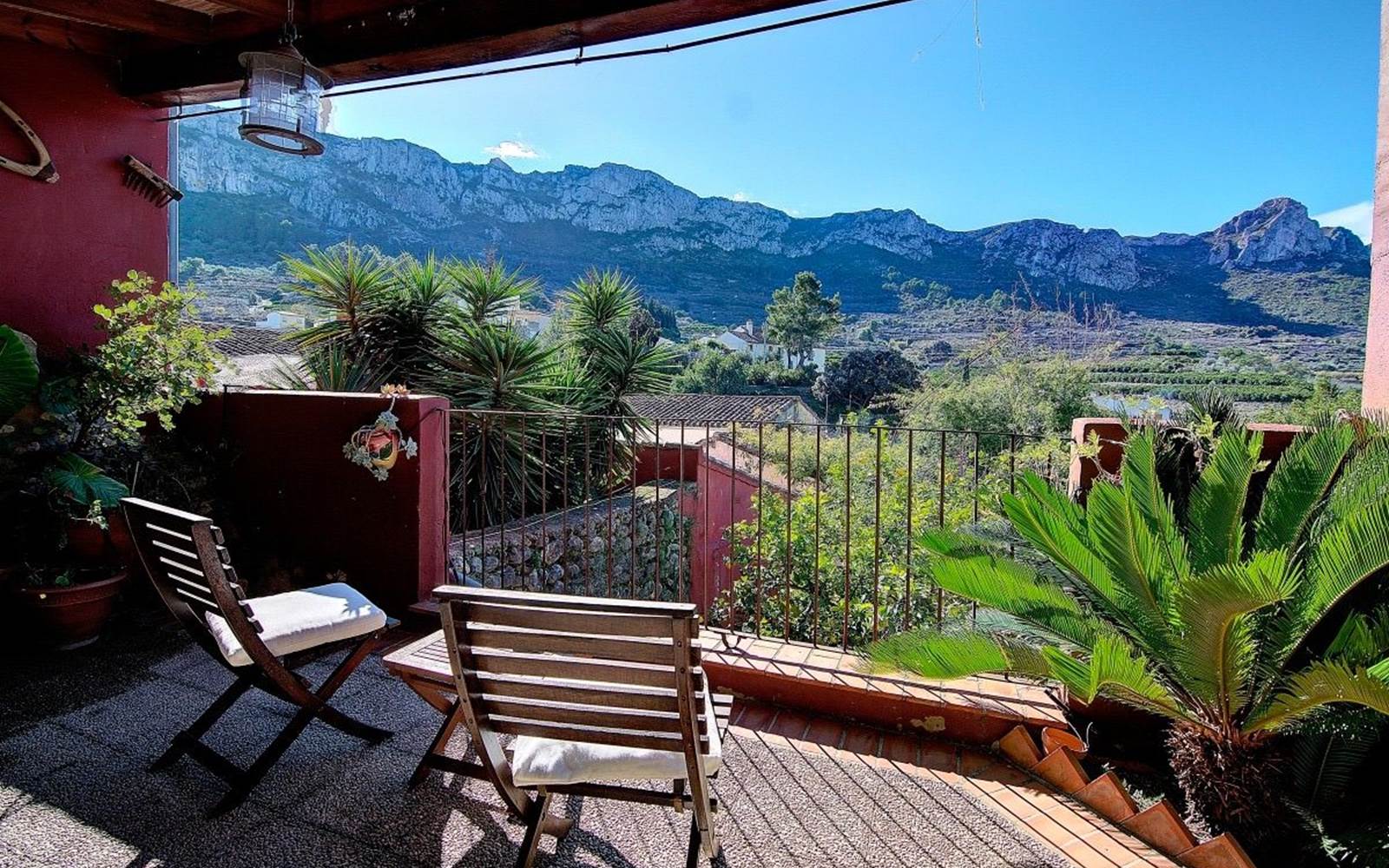 View on the terrace in summer