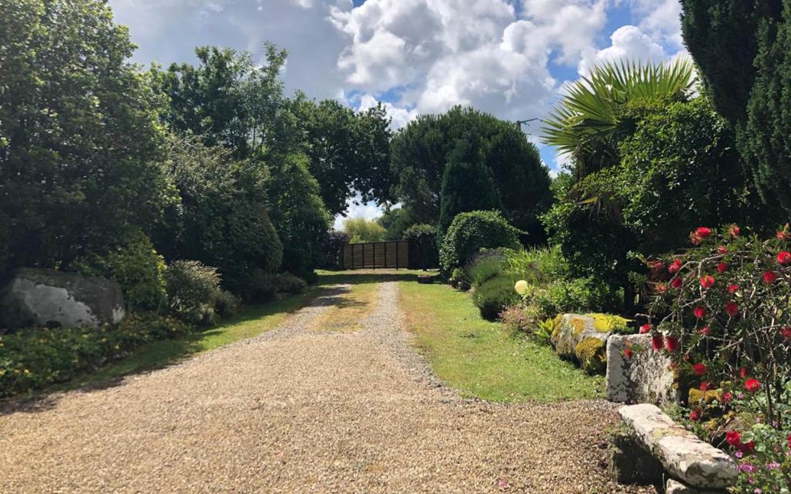 gîte de kergavan - jardin vers le gite