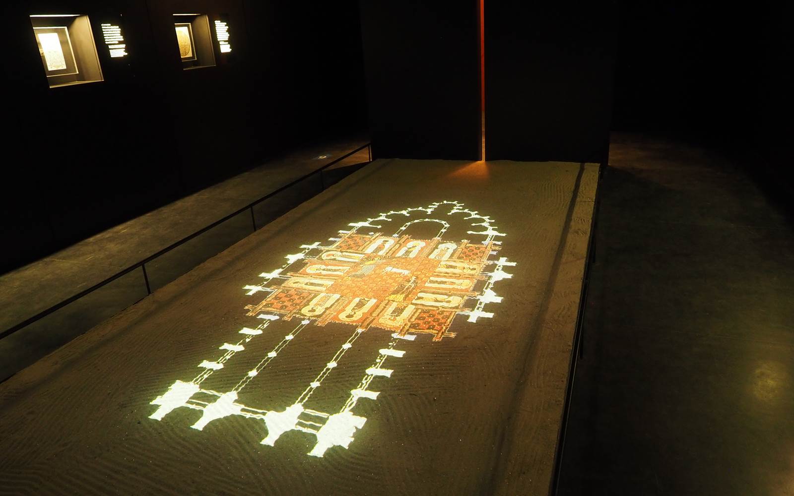 Projection sur sable brillant