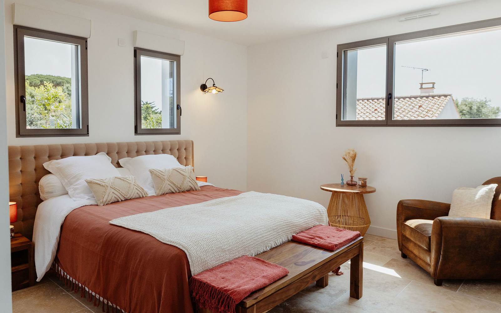Chambre Terra cota lit double XO 17