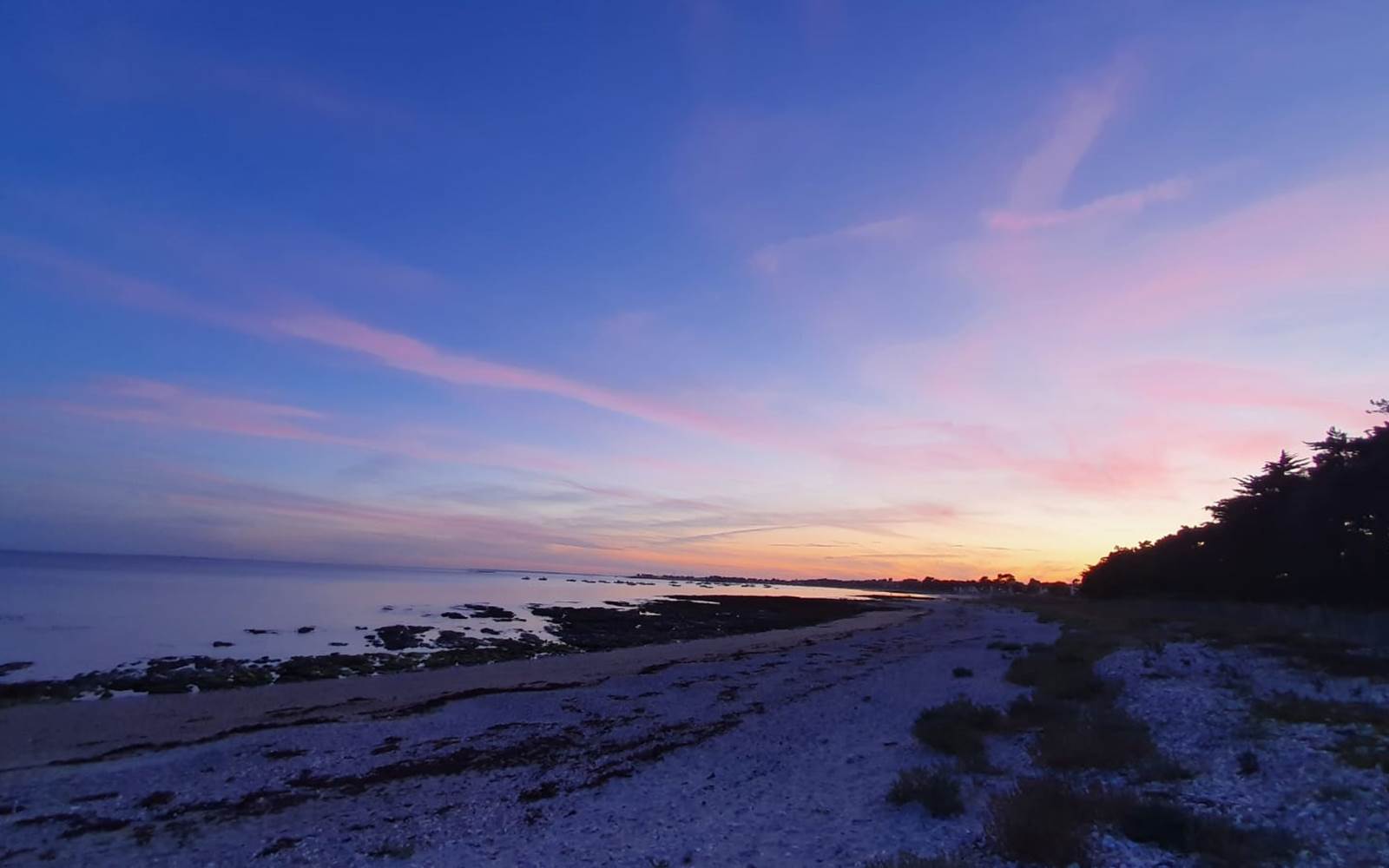 Coucher de soleil sur la plage - Sarzeau - Golfe du Morbihan