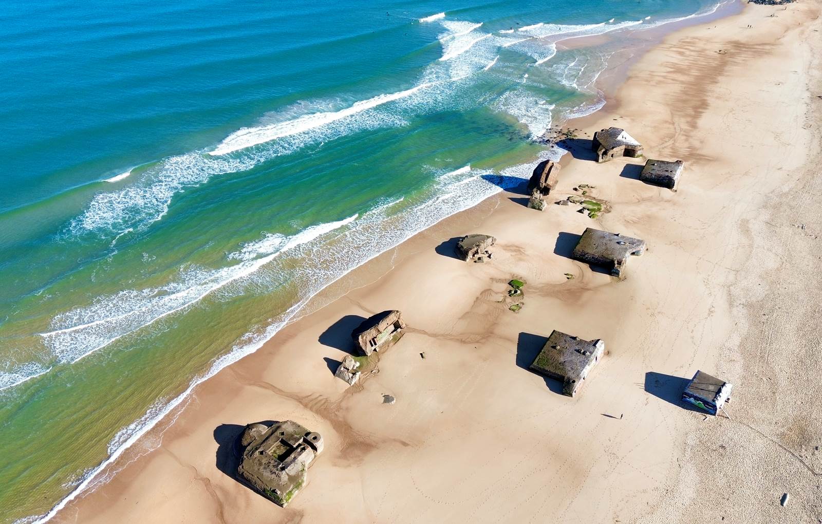 La plage de Capbreton vue du ciel-carousel