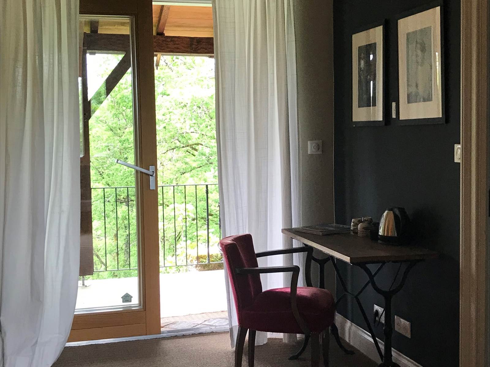 Chambre double avec baignoire accès terrasse