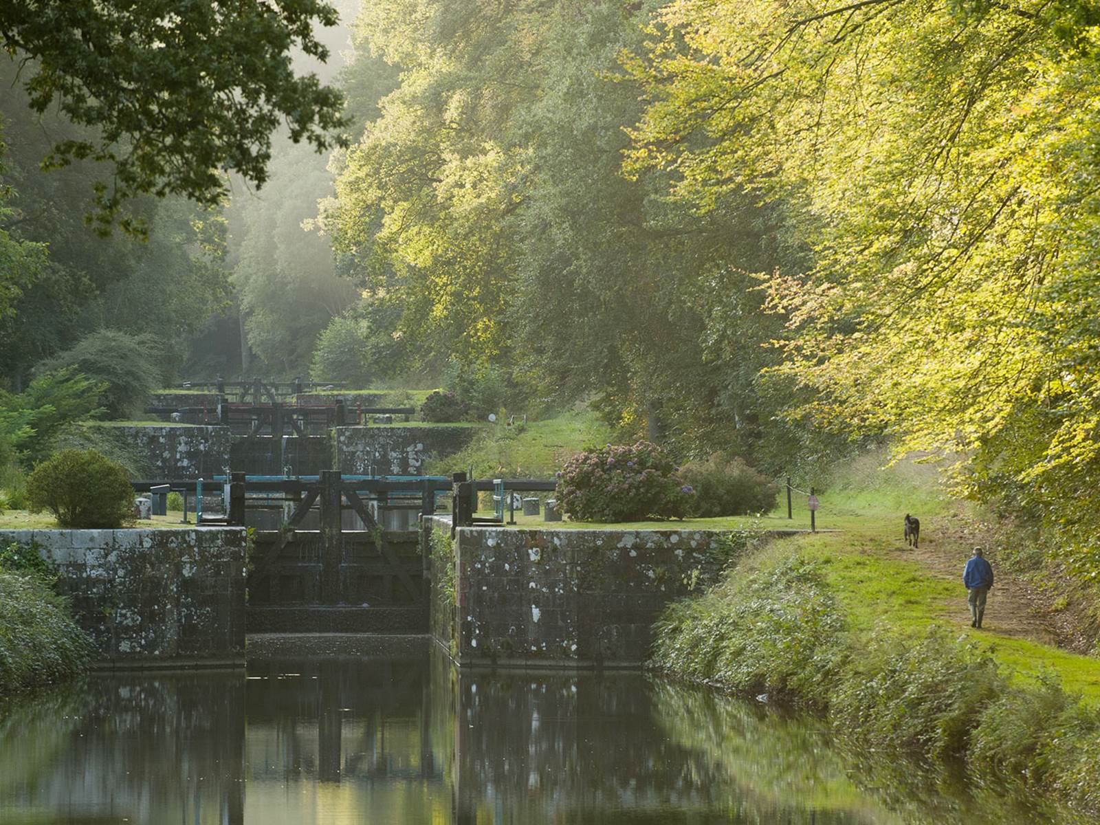 Site des onze écluses sur le Canal d'Ille et Rance à Hédé-Bazouges