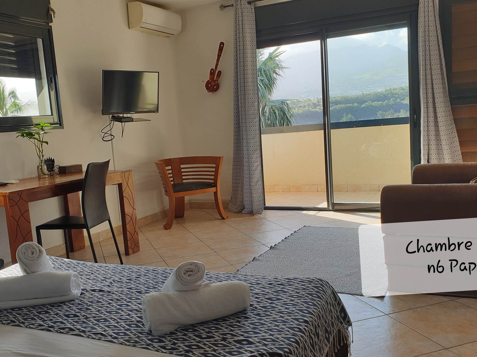 Chambre 6 Papangue avec balcon 32m2