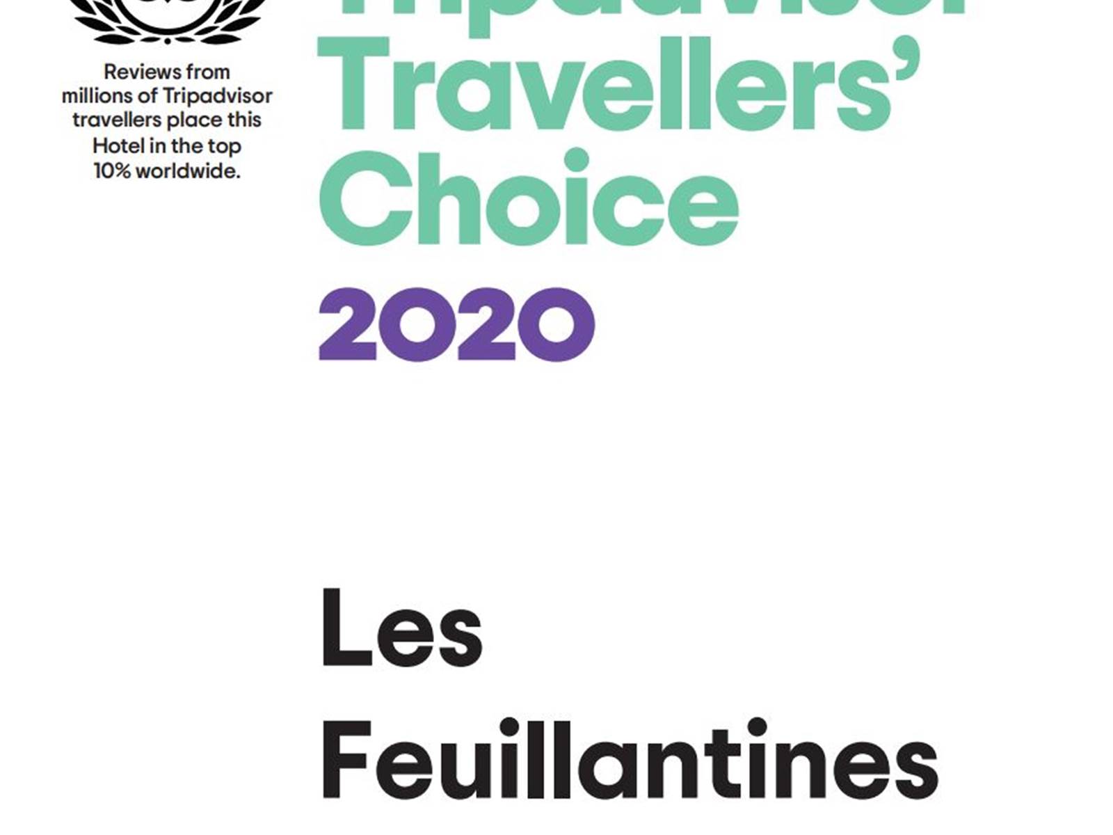 Tripadvisor travellers' choice 2020 Feuillantines dordogne-carousel