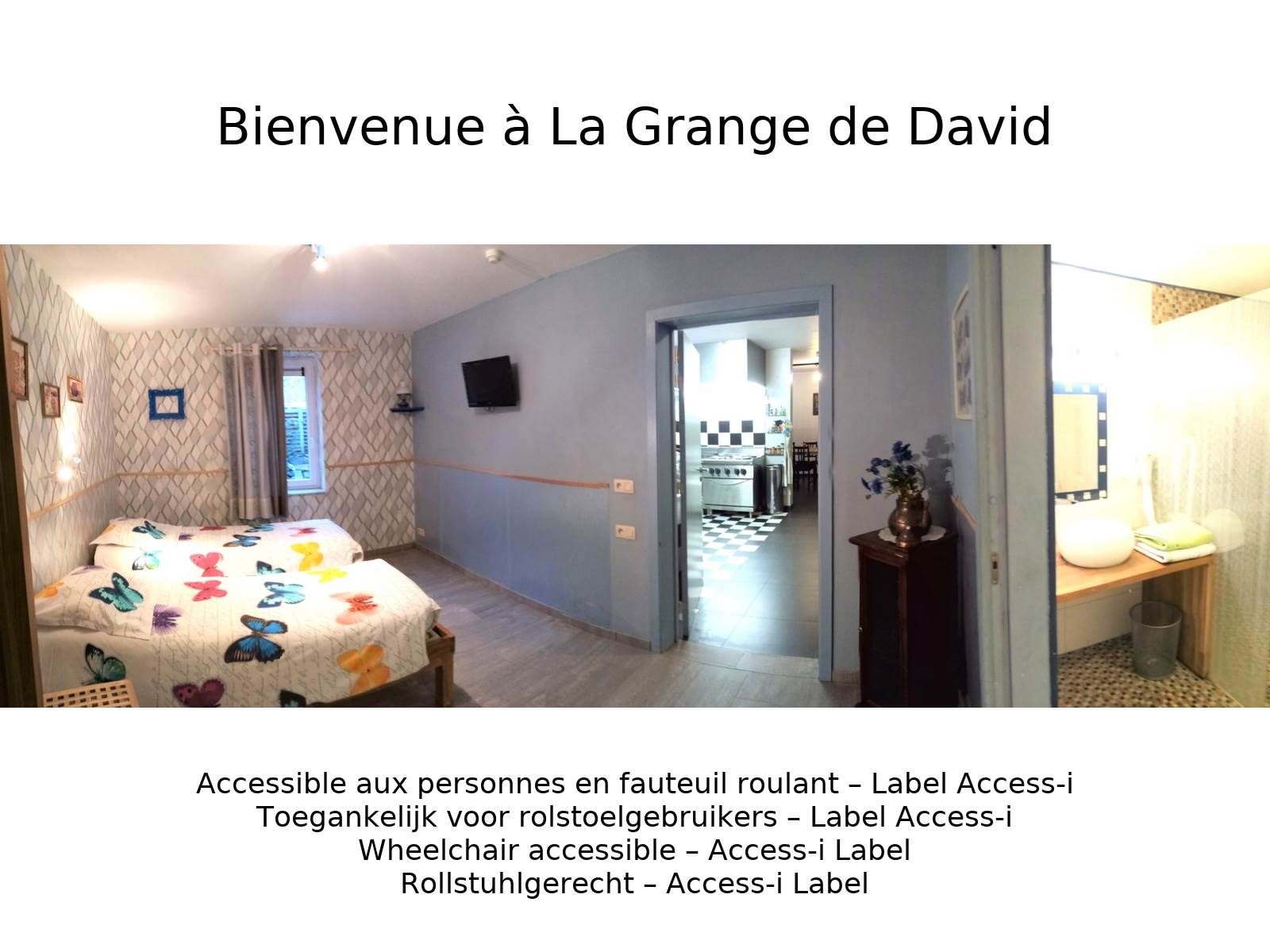 Vue panoramique de la chambre du rez de chaussée