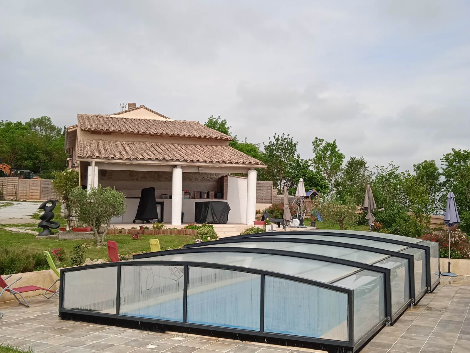 piscine vue terrasse