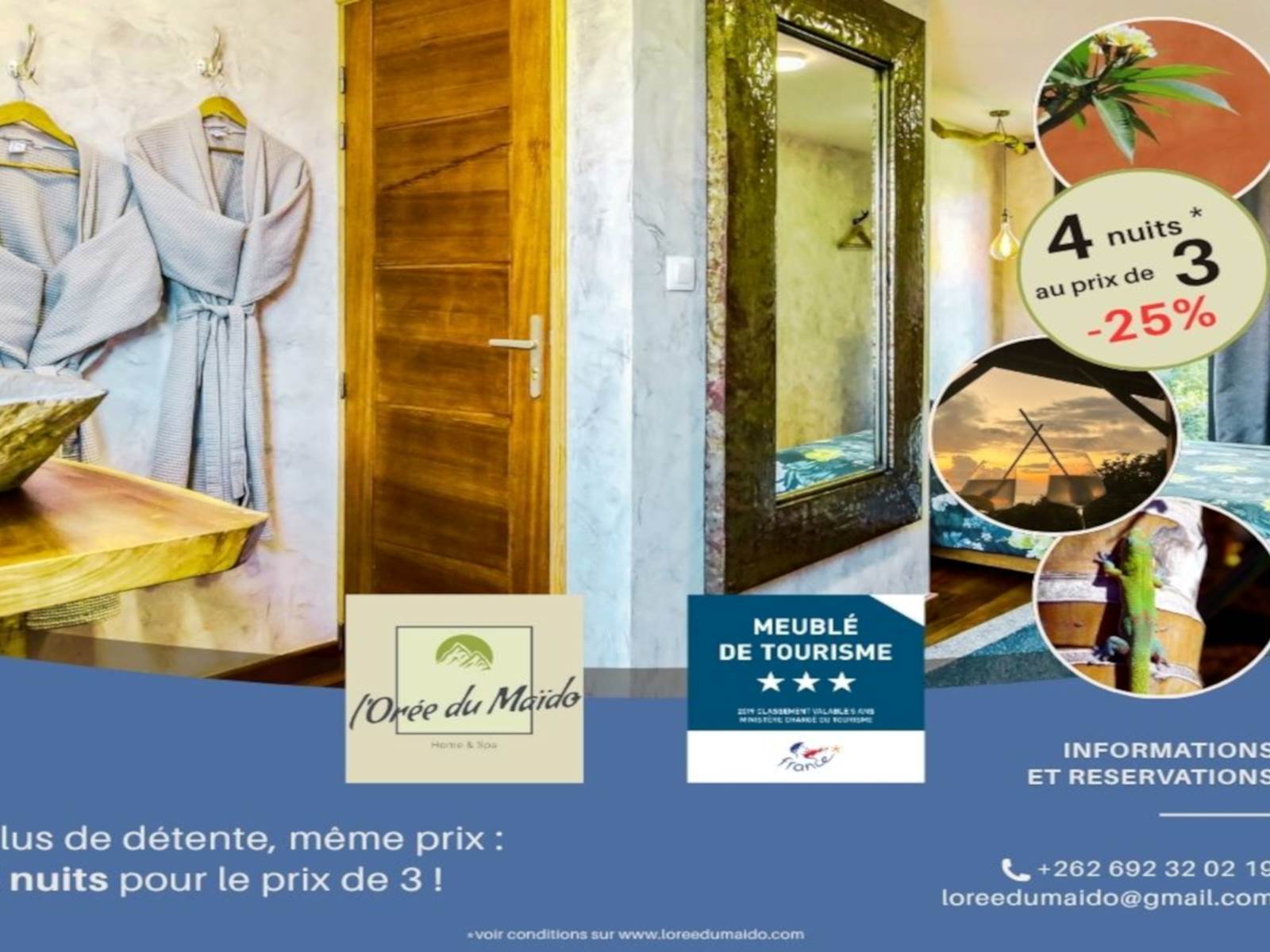 L'Orée du Maïdo - offre 4 nuits au prix de 3