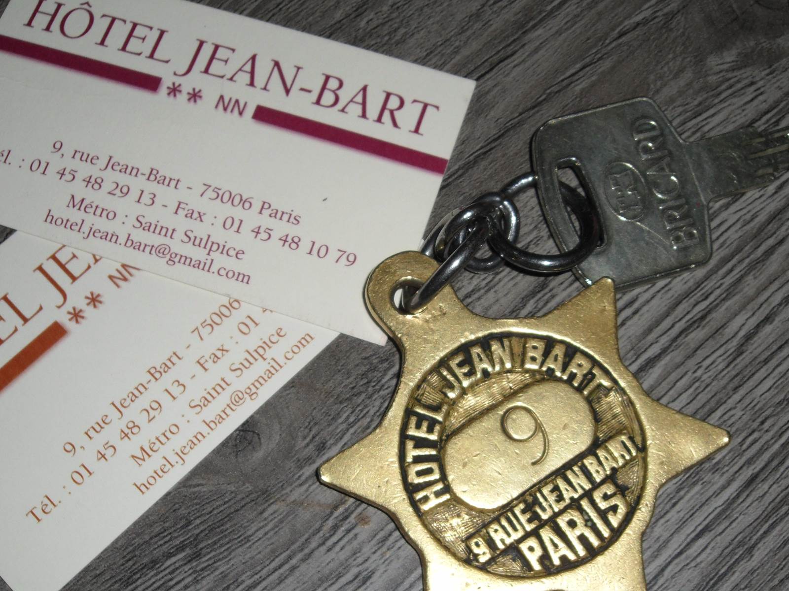 Carte Visite hôtel Jean Bart rue Jean Bart Paris