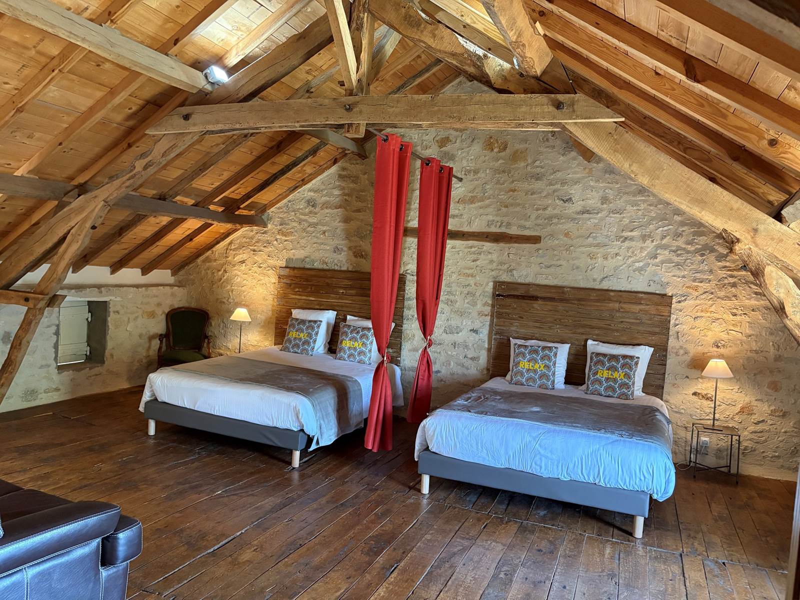 Chambre avec 2 lits 160cm grands espaces-carousel