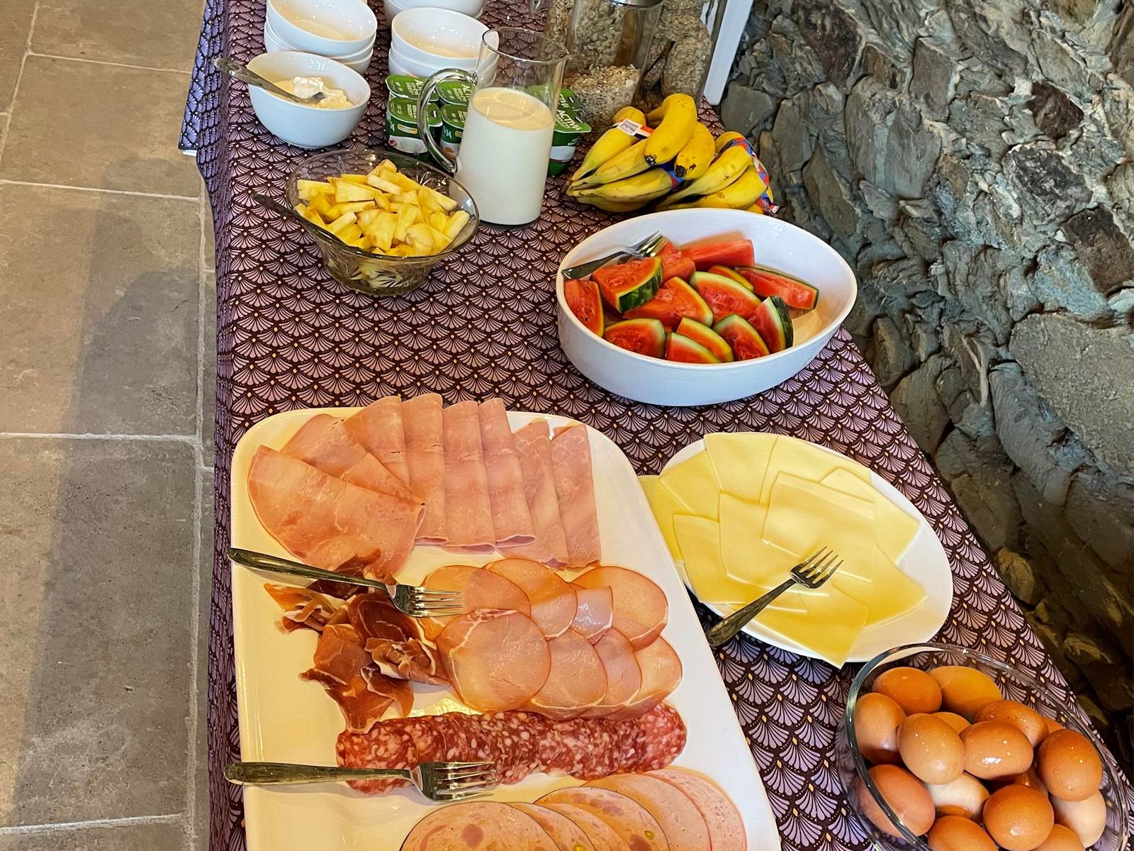 Petit déjeuner : produits locaux