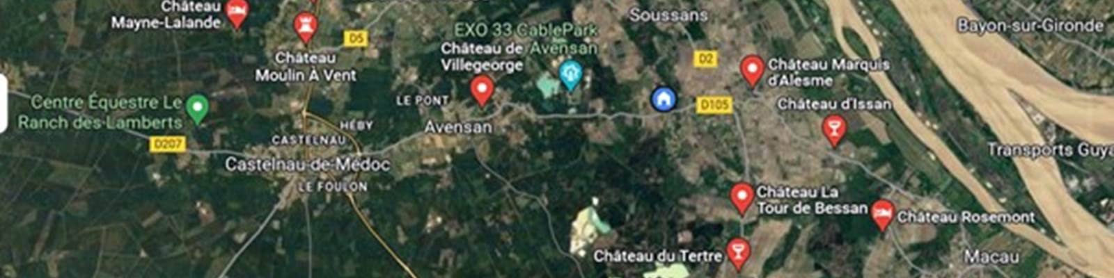 La route des Vins. Nous sommes idéalement placés au milieu des plus grand crus du monde.