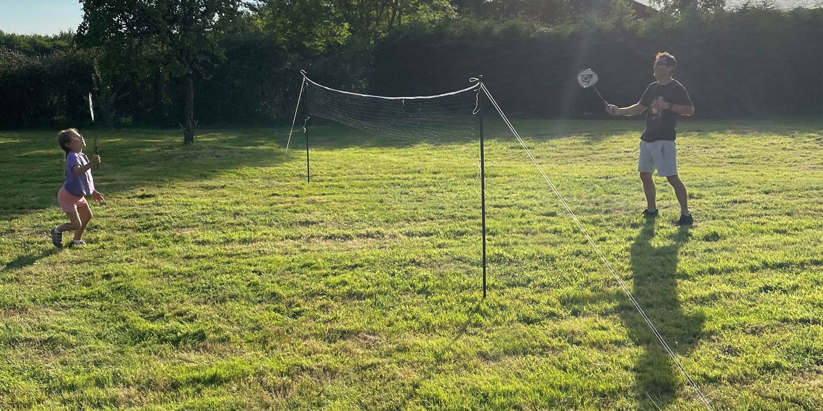 Badminton in the garden