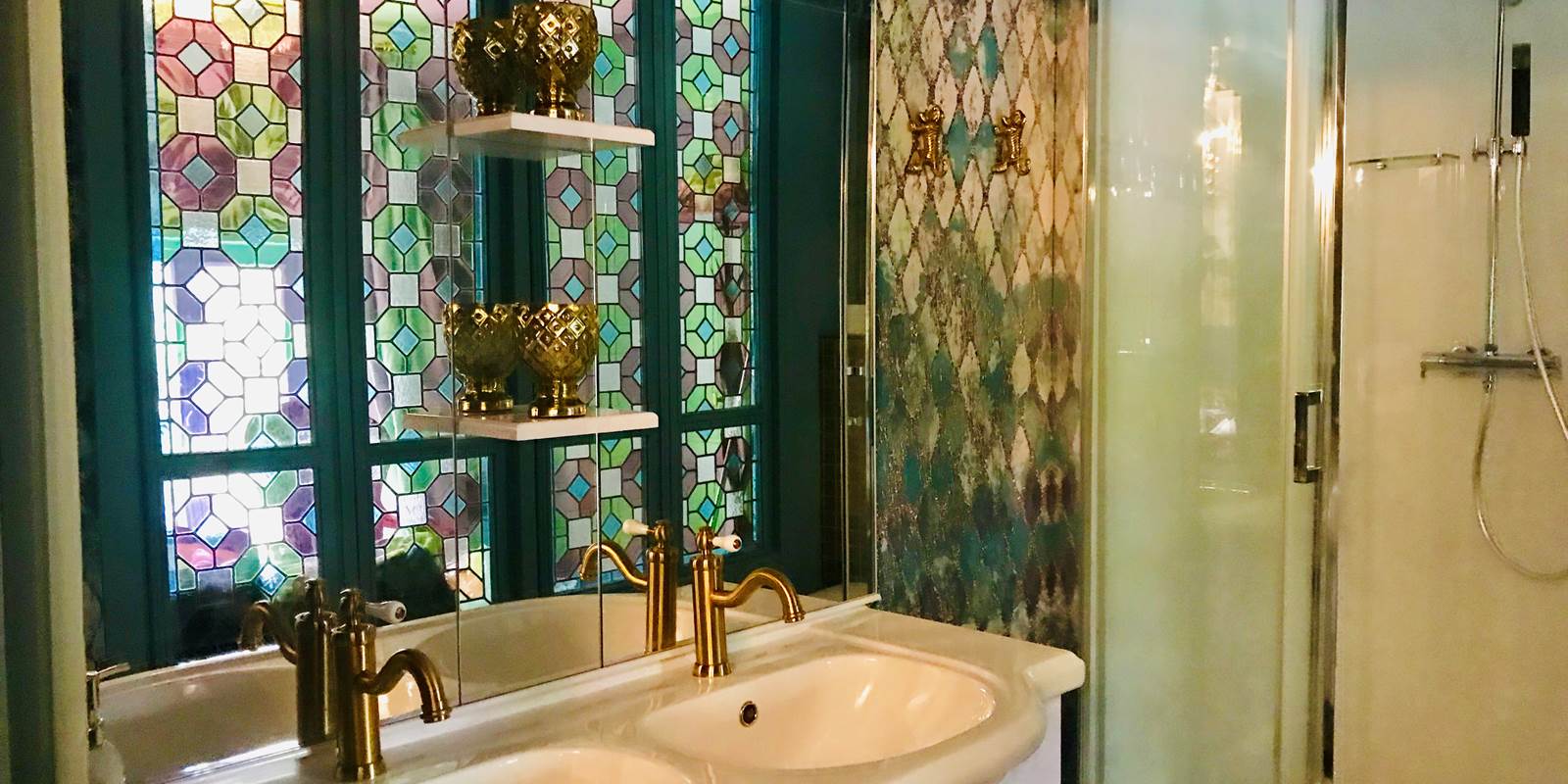 Vintage designed bathroom - Dordogne Périgord