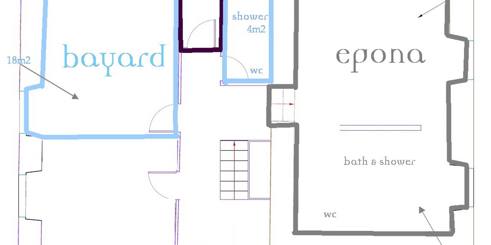 Malignac Grande Maison Plan des chambres