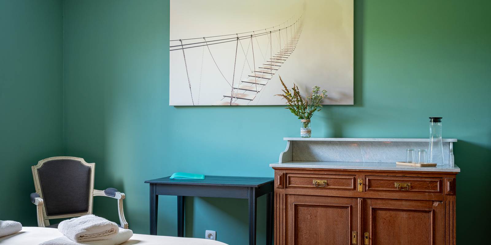 Les Eucalyptus, murs vert menthe, au calme