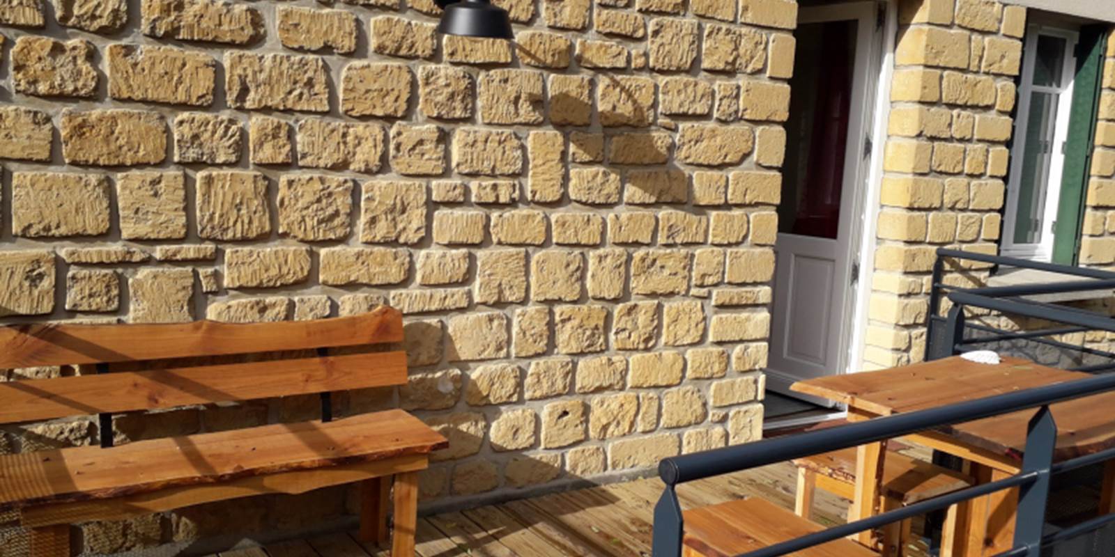 Terrasse privative du gîte