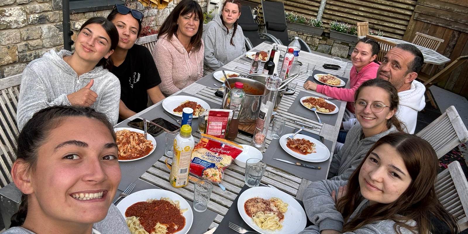 Le plaisir de recevoir cette belle jeunesse venue de France