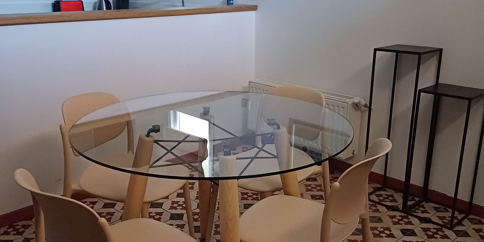 Gîte "La Nexe" Domaine de Valmont 34, coin repas