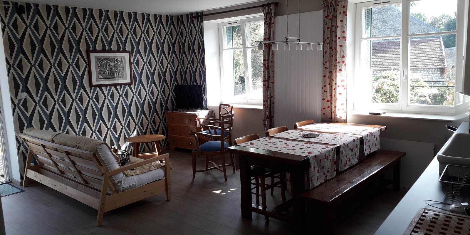 Salon cuisine du gîte
