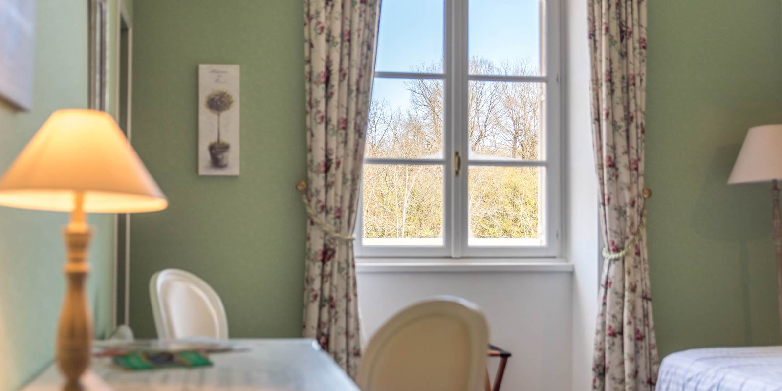 Chambre Verte Château double ou quadruple avec bureau