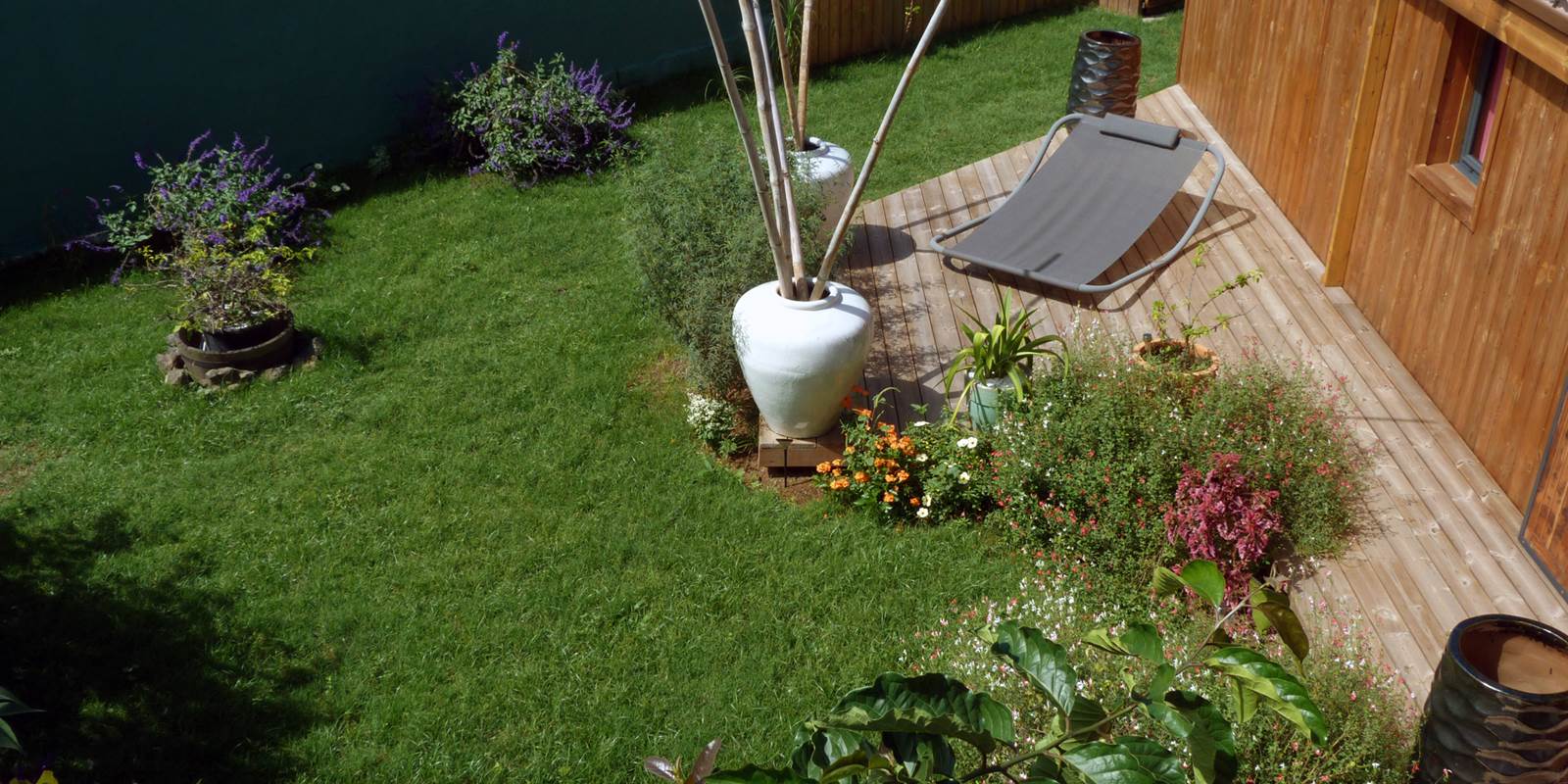 L'Orée du Maïdo - vue aérienne du jardin