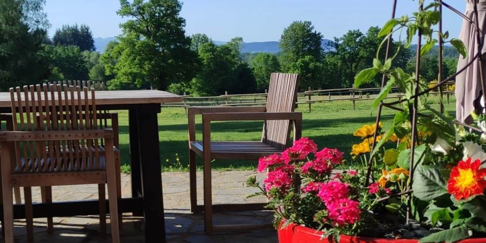 chambreshotes-fleurs-terrasse-été-couleurs-hautecorrèze
