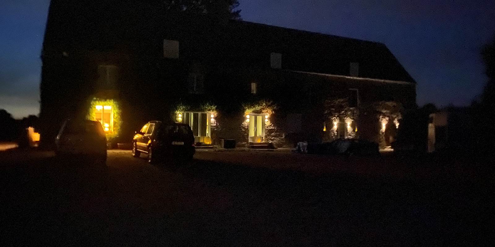 Haus beleuchtet