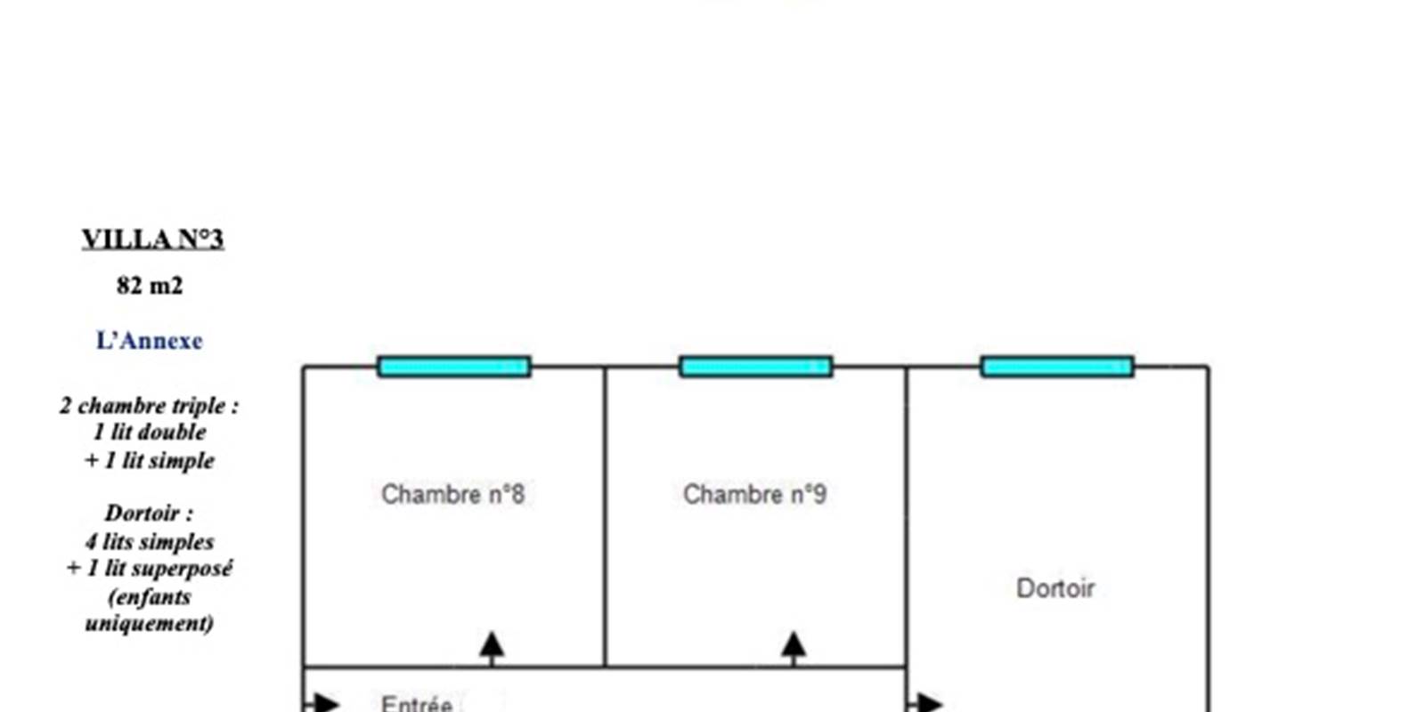 Plans 3 maisons gîte Osmonde N2