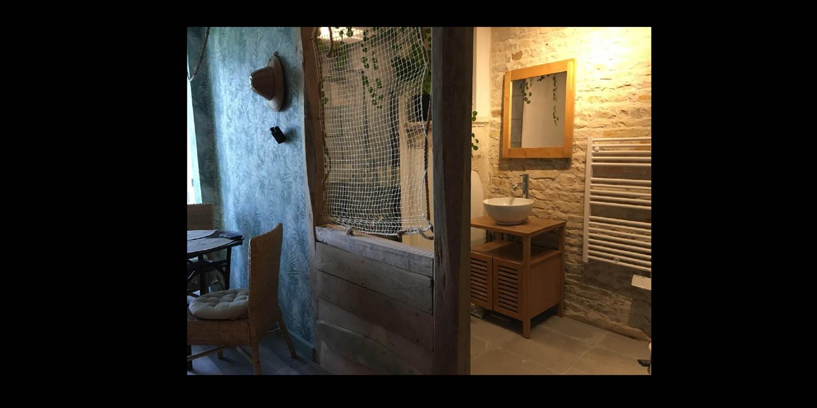 Espace salle de douche ouvert