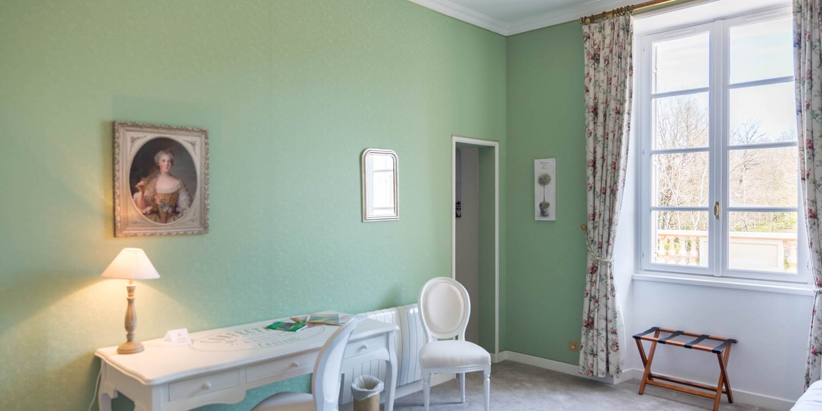 Chambre Verte Château double ou quadruple avec bureau