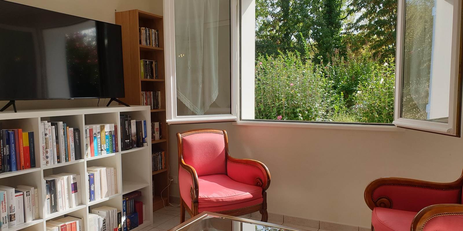 salon vie sur fenêtre sud et fauteuils 2