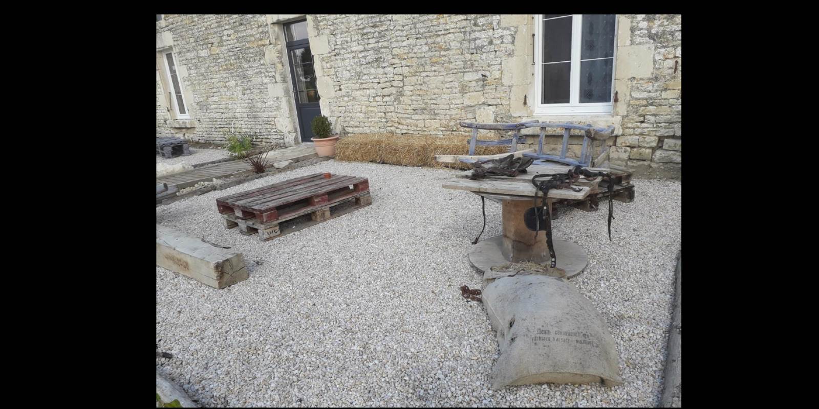 Terrasse privative Ranch du Far West