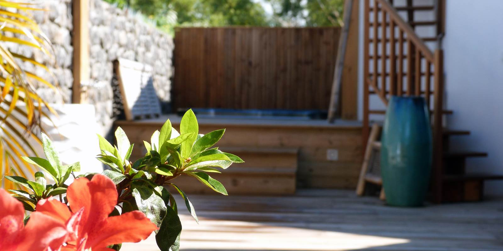 L'Orée du Maïdo - vue deck terrasse plan rapproché